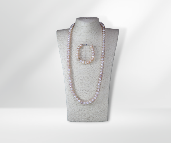Classic Freshwater Pearl Set - Necklace & Bracelet