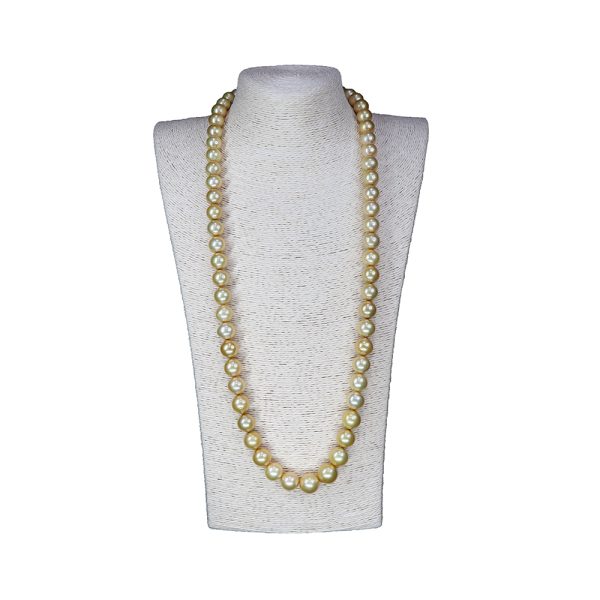 Seawater Yellow Pearl Long Necklace